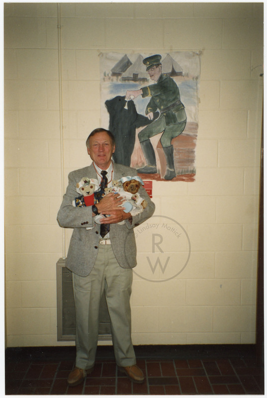 Fred Colebourn with stuffed bears