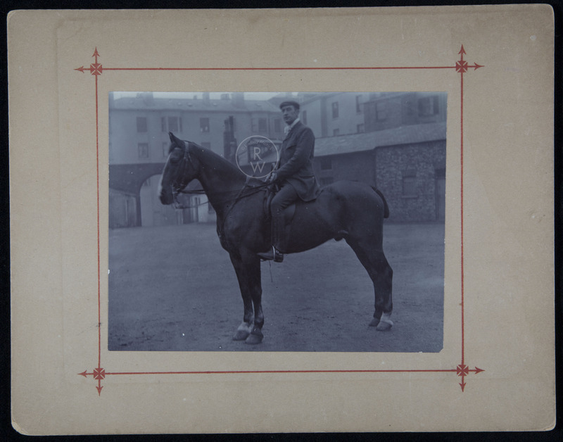 John Colebourn on horseback