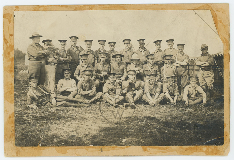 Winnie with Second Canadian Infantry Brigade HQ Staff, Valcartier, Quebec.